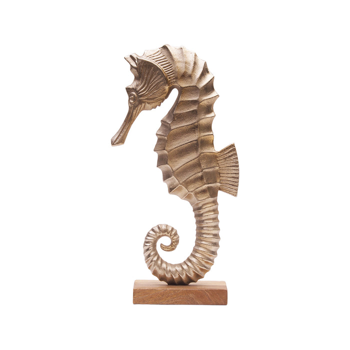 A Metal Seahorse Figure.