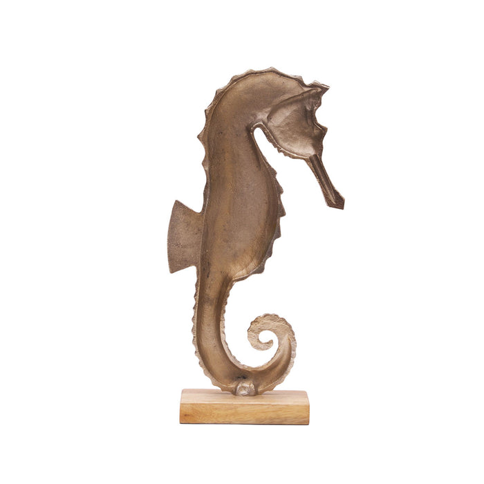 A Metal Seahorse Figure.