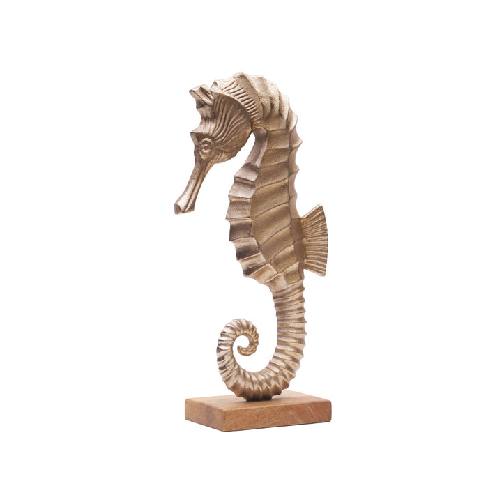 A Metal Seahorse Figure.