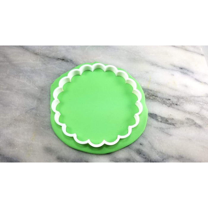 Monogram Fluted Circle Cookie Cutter Stamp & Outline #1 - Letters/ Numbers/ Shapes