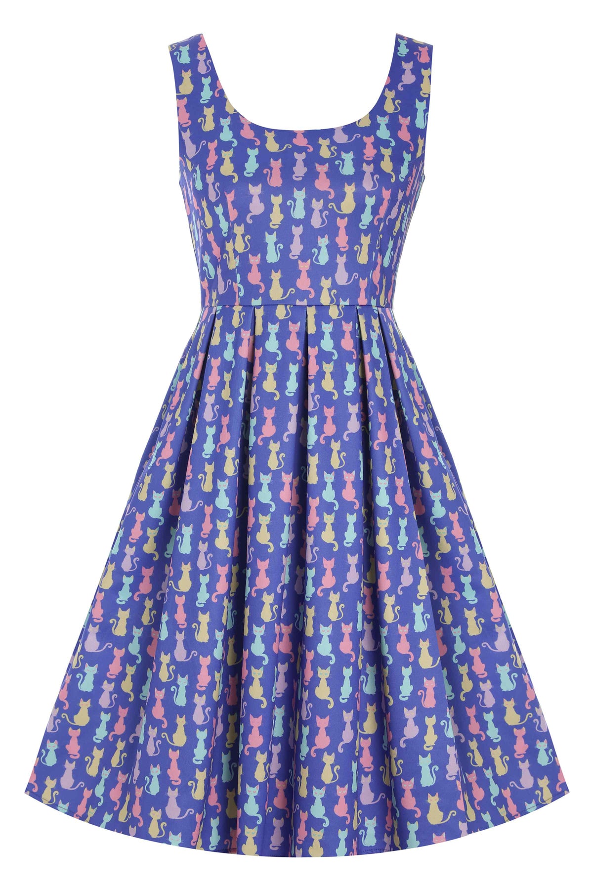 Amanda Multicoloured Cat Swing Dress