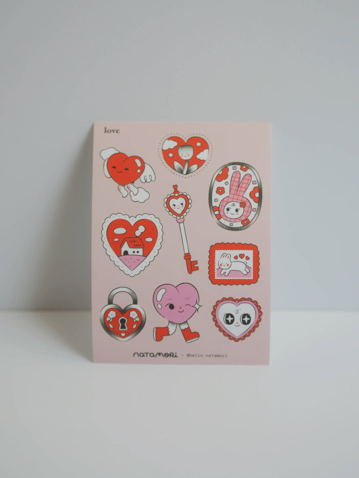 natamori - Love — Sticker Sheet