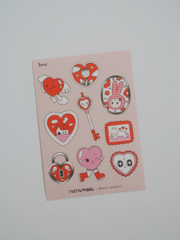 natamori - Love — Sticker Sheet