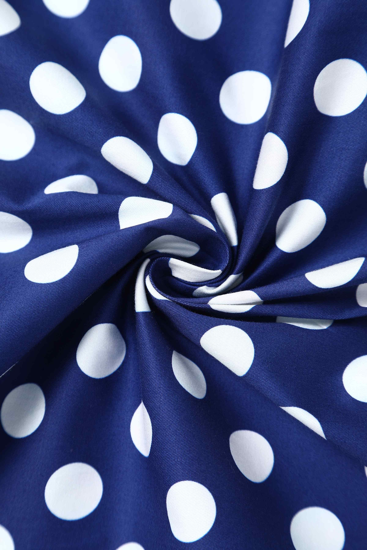 Lily Navy Blue Polka Dot Off Shoulder Dress
