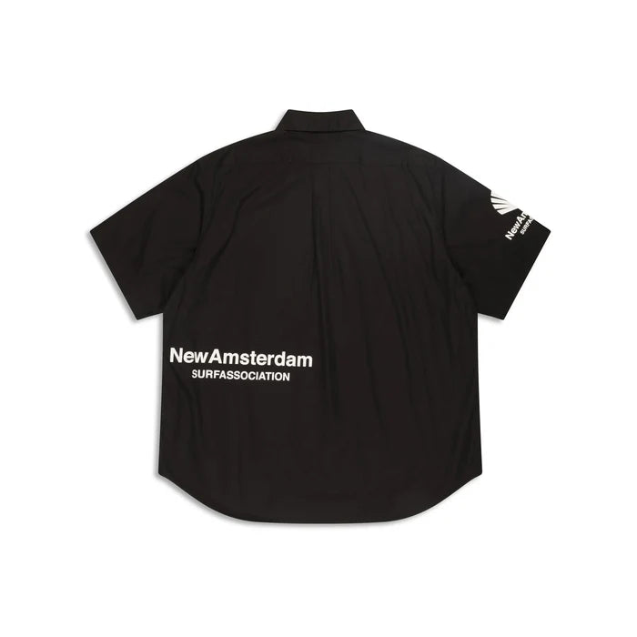 New Amsterdam - BEACH SHIRT SHORT SLEEVE - BLACK-T-shirts-2301031001