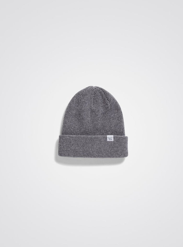 Norse Projects - Norse Beanie - Grey Melange-Accessoires-N95-0569