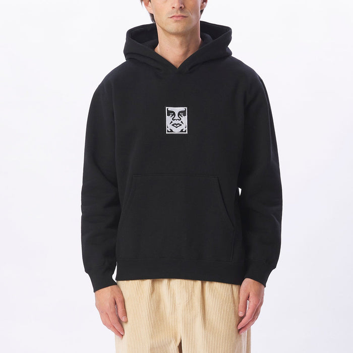 Obey - Icon Extra Heavy Hood - Black-Pulls et Sweats-112470148-BLK