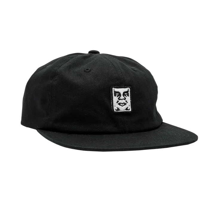 Obey - Cord Label 6 Panel Strapback Cap - Black-Accessoires-100580303