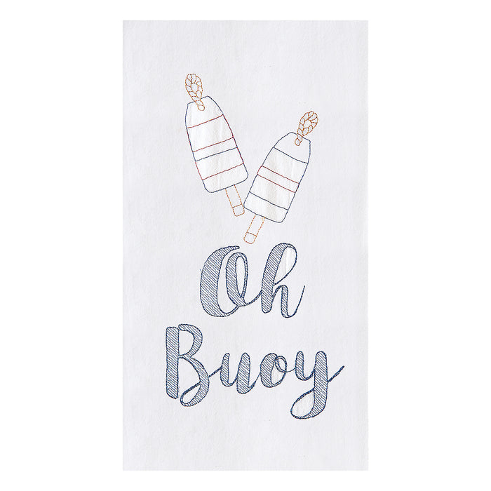 A Oh Buoy Flour Sack Kitchen Towel.