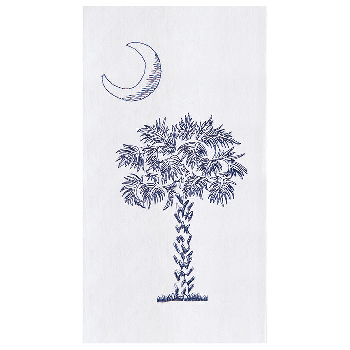 A Palmetto Tree Flour Sack Kitchen Towel.