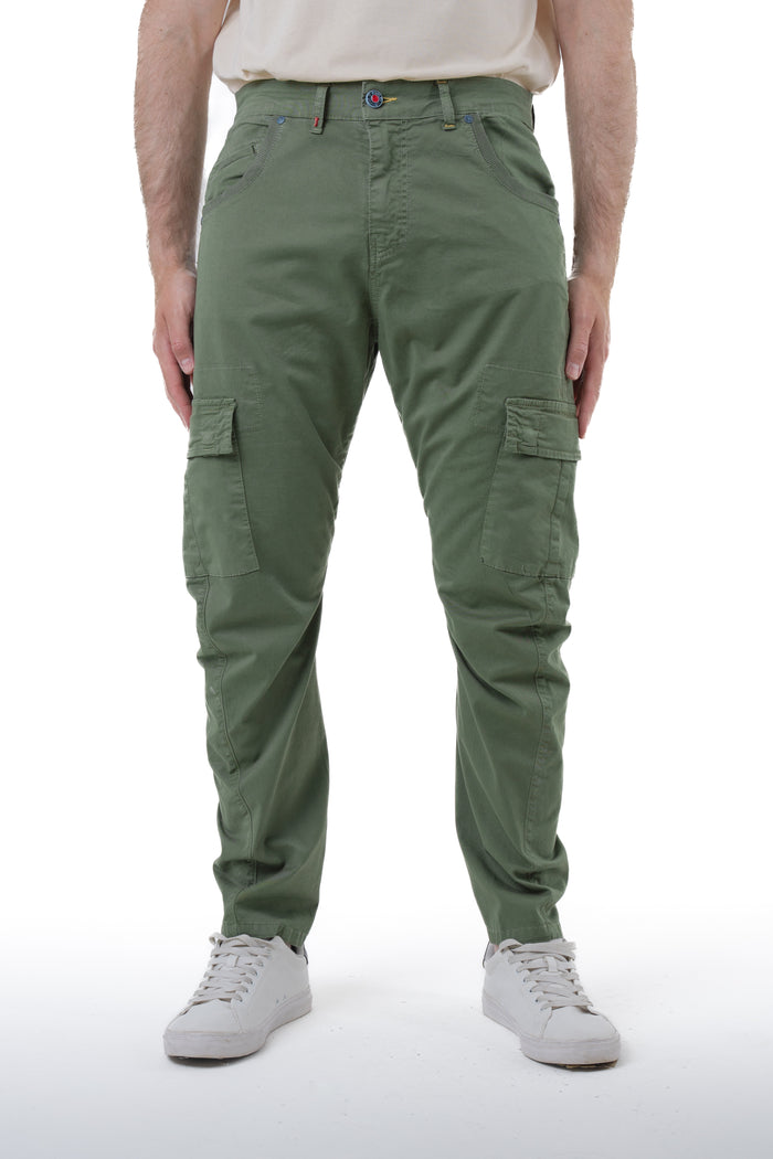 Pantaloni carrot New Evolution verde SS26