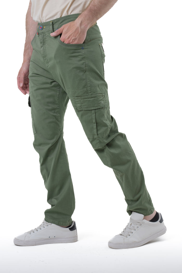 Pantaloni carrot New Evolution verde SS26
