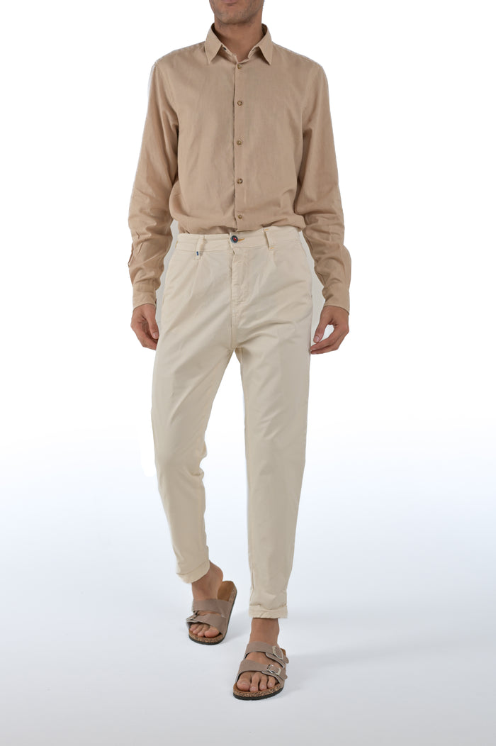 Pantaloni carrot New Private Panna SS26