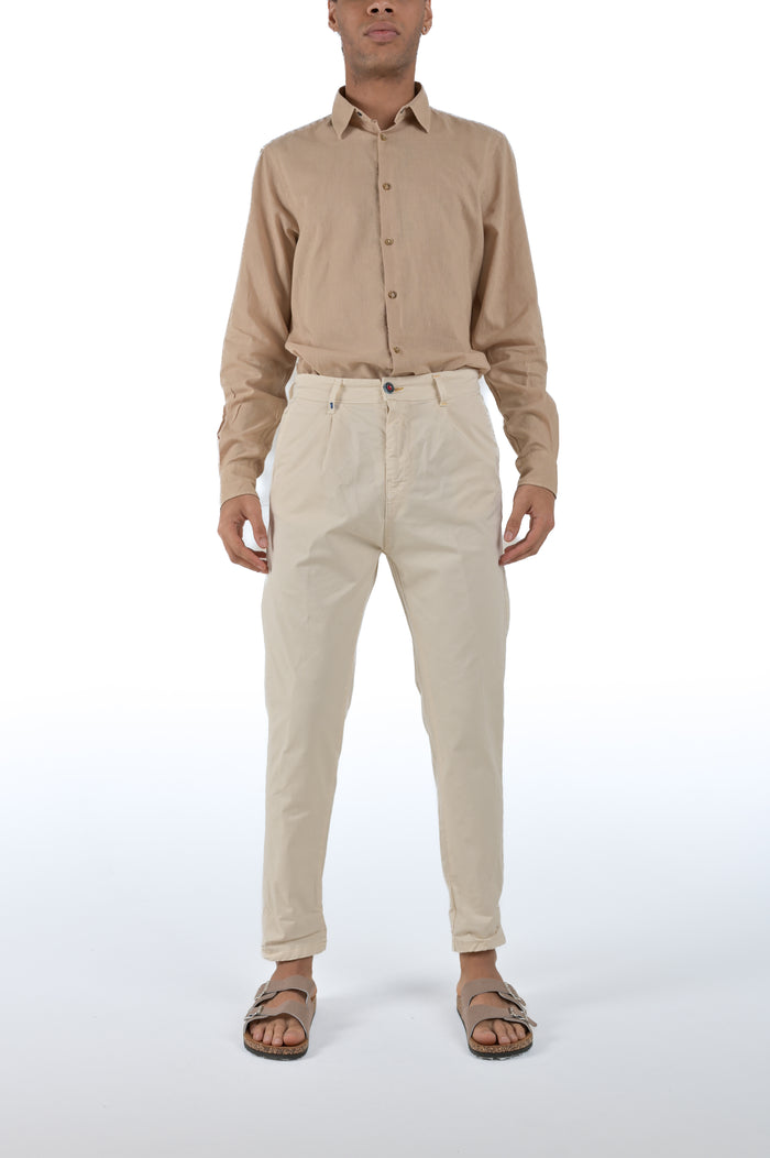 Pantaloni carrot New Private Panna SS26