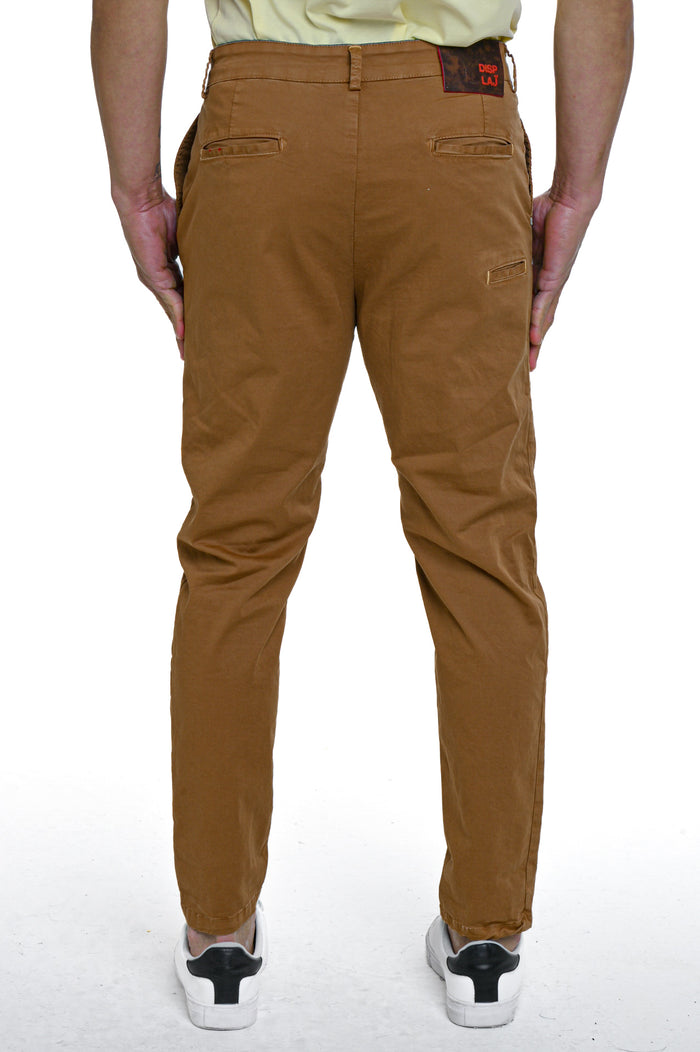 Pantaloni carrot New Private Raso caramello SS26