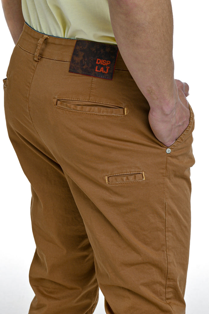 Pantaloni carrot New Private Raso caramello SS26