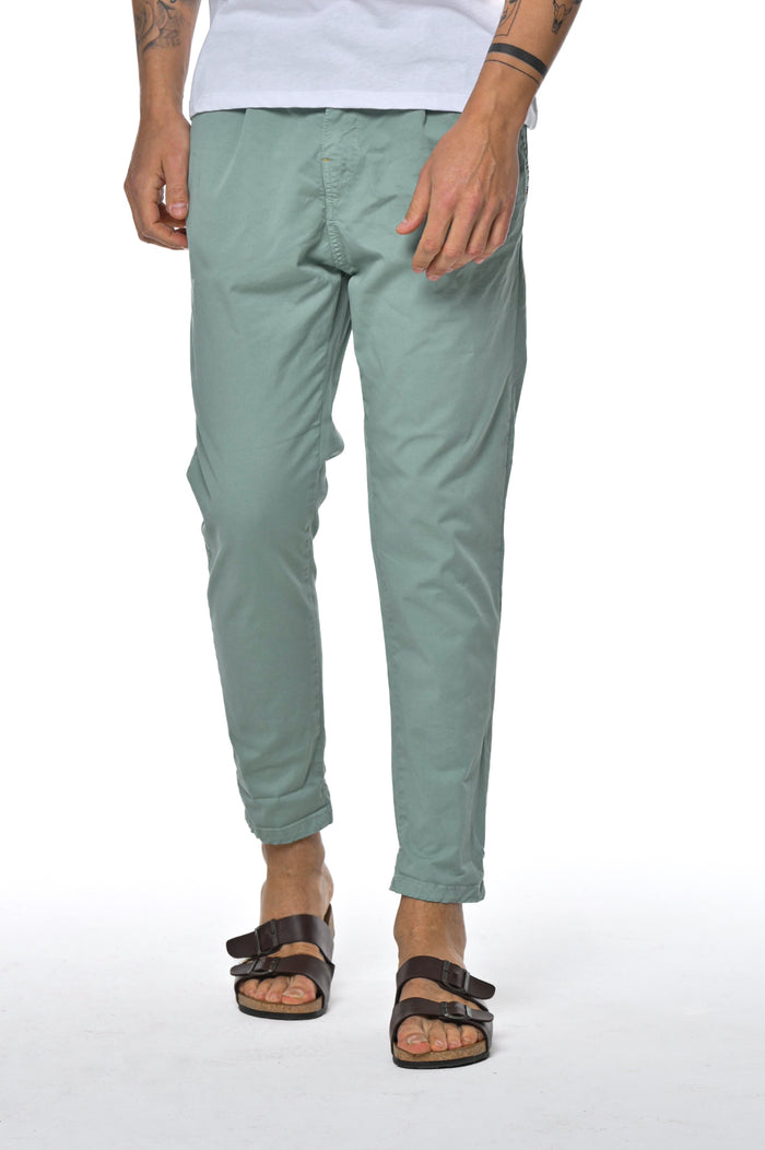 Pantaloni carrot New Private Raso verde acqua SS26