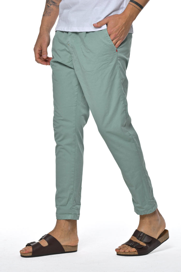 Pantaloni carrot New Private Raso verde acqua SS26