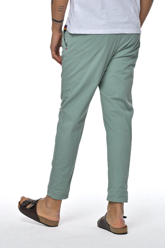 Pantaloni carrot New Private Raso verde acqua SS26