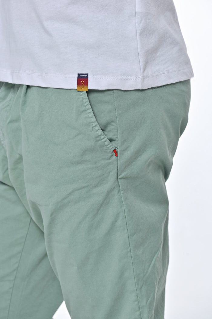 Pantaloni carrot New Private Raso verde acqua SS26