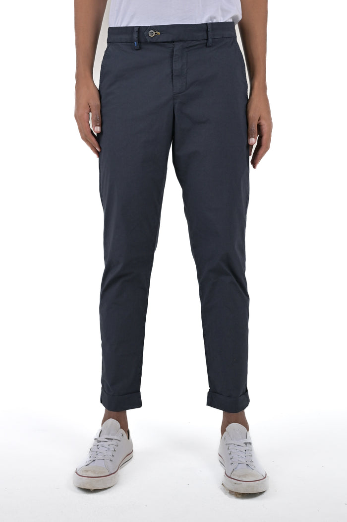 Pantaloni classici slim Racket Formentera blu SS24