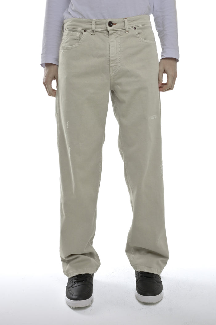 Pantaloni in cotone loose Dick beige FW24/25