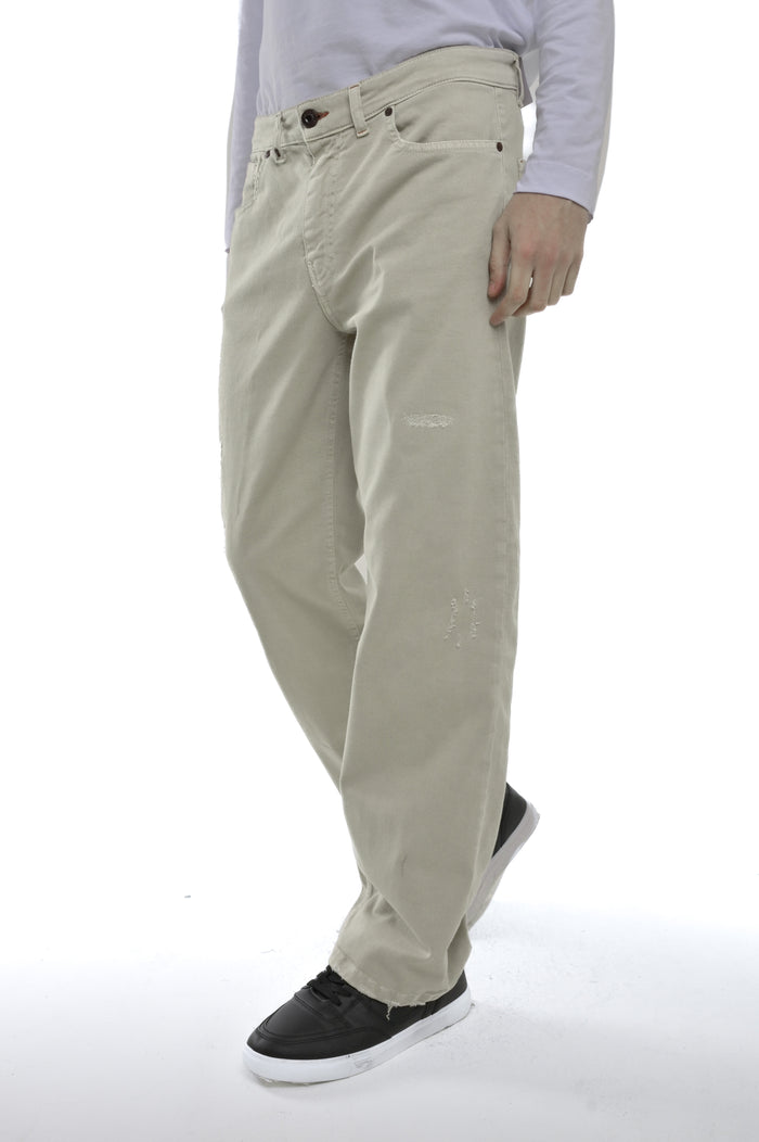 Pantaloni in cotone loose Dick beige FW24/25
