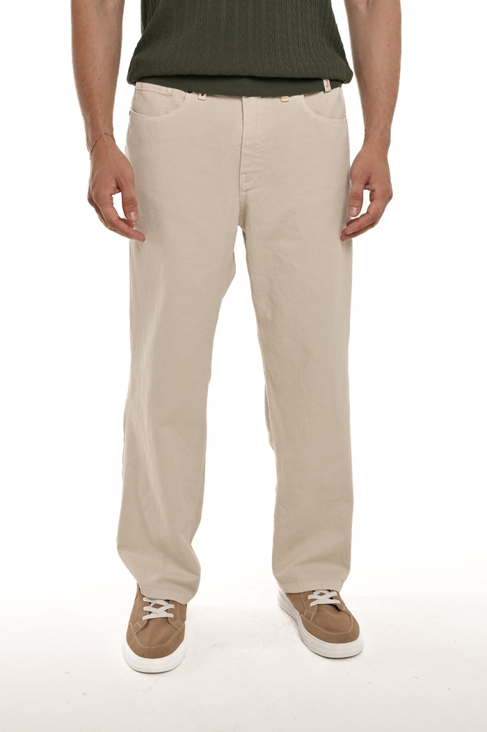 Pantaloni in cotone loose Dick Bull Panna SS26