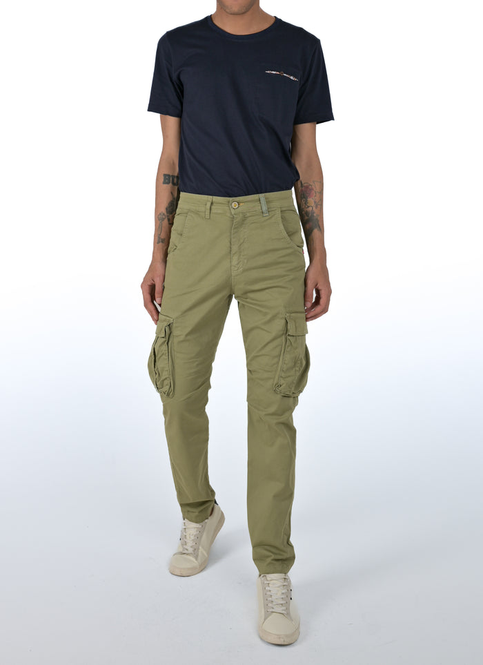 Pantaloni in cotone regular Marktas verde SS26