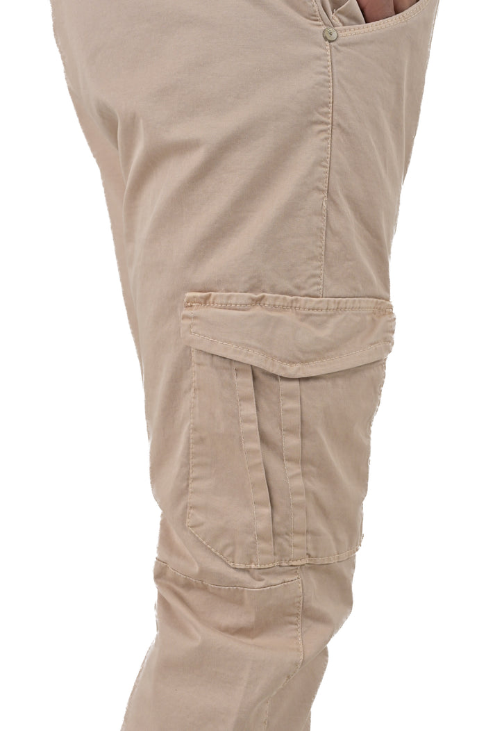 Pantaloni in cotone slim Cezanne beige SS26