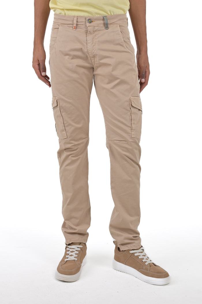 Pantaloni in cotone slim Cezanne beige SS26