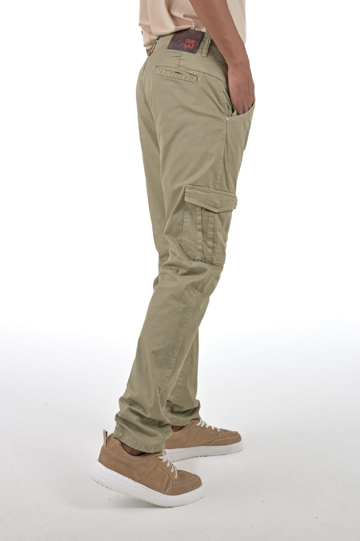 Pantaloni in cotone slim Cezanne verde SS26