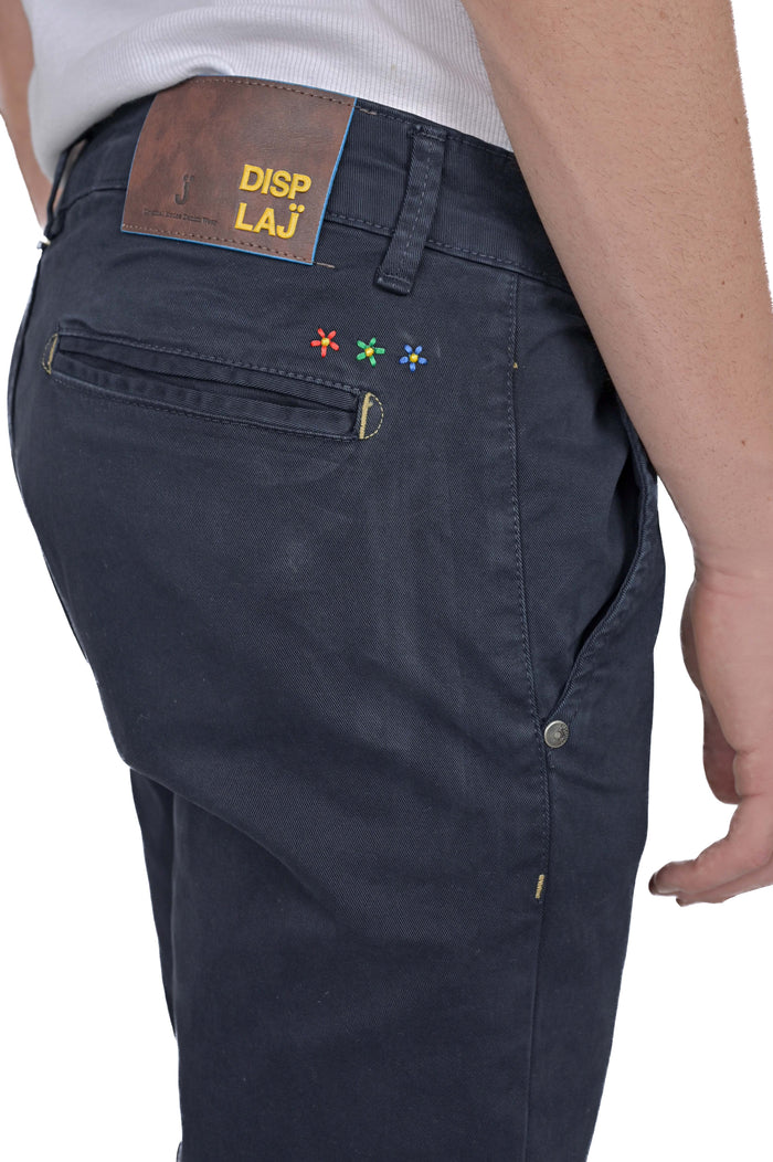 Pantaloni in cotone slim Kinos Ricamo FW24/25