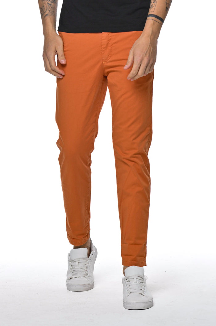 Pantaloni in cotone slim Sonic Raso arancio SS26