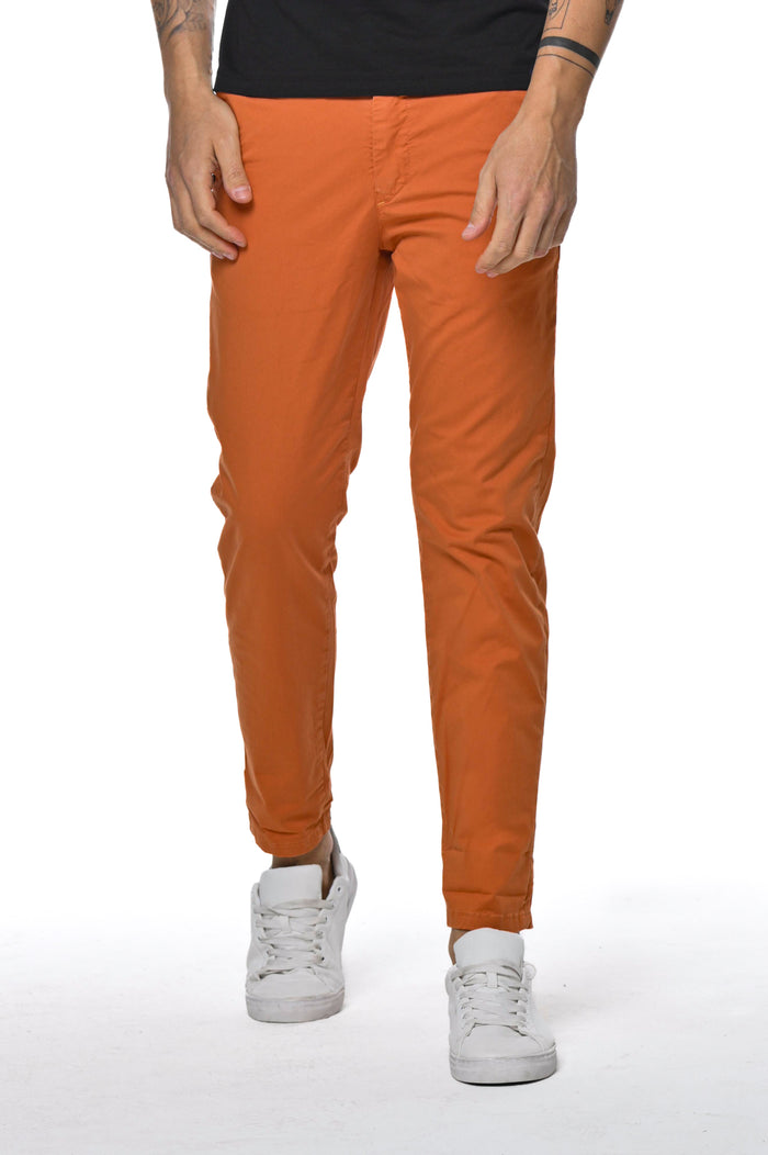 Pantaloni in cotone slim Sonic Raso arancio SS26