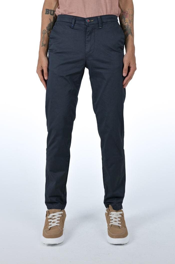 Pantaloni in cotone slim Sonic Raso Blu SS26