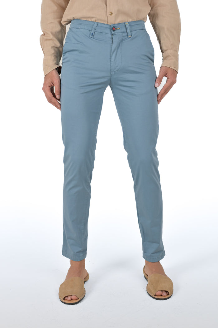 Pantaloni in cotone slim Sonic Raso Lagoon SS26