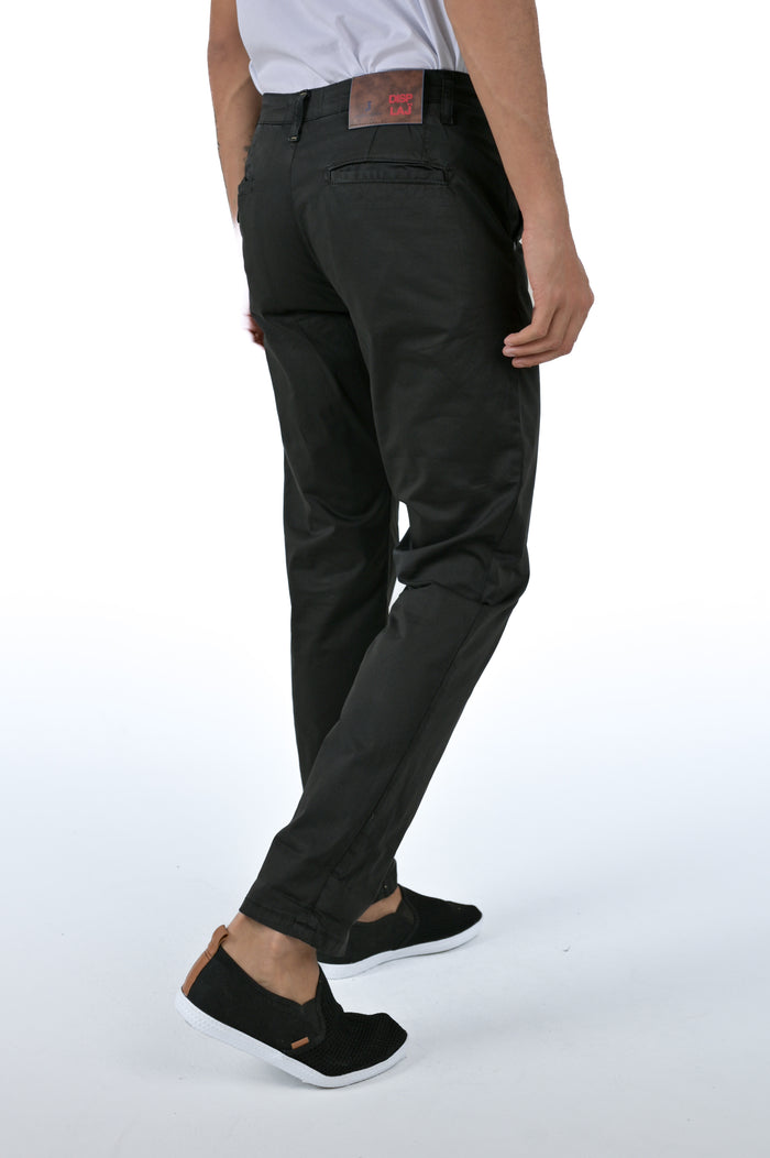 Pantaloni in cotone slim Sonic Raso Nero SS26