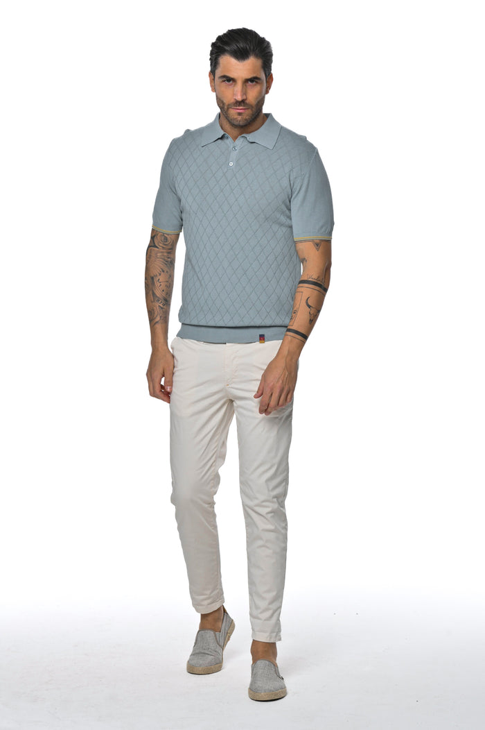 Pantaloni in cotone slim Sonic Raso panna SS26