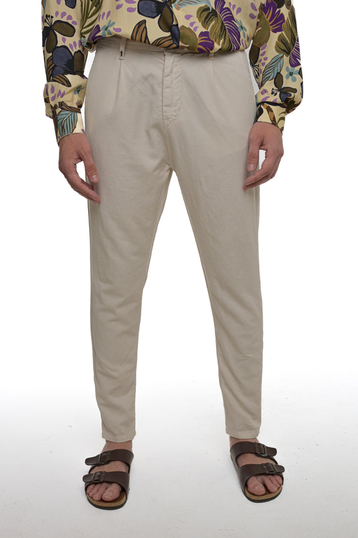 Pantaloni in lino tapered New Private Canarie SS25