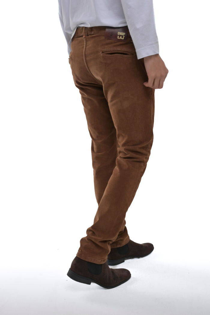 Pantaloni in velluto slim Kinos Terra bruciato FW24/25