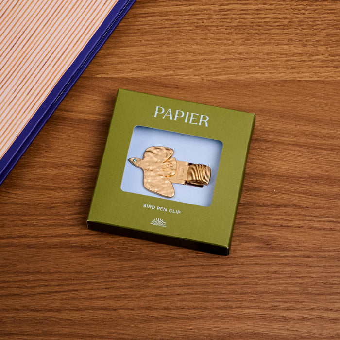 Papier Brass Bird Pen Clip