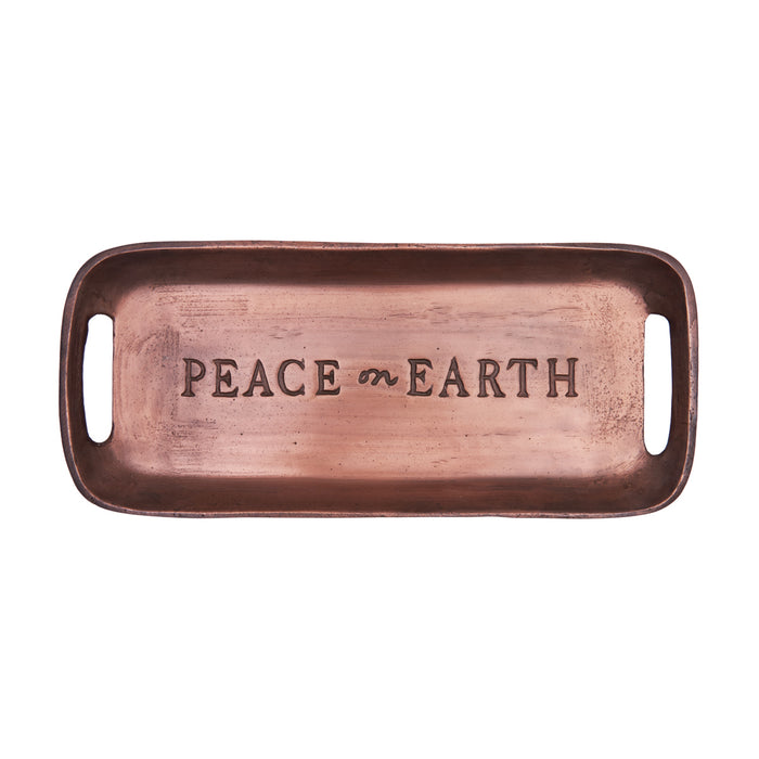 A Peace On Earth Metal Tray.