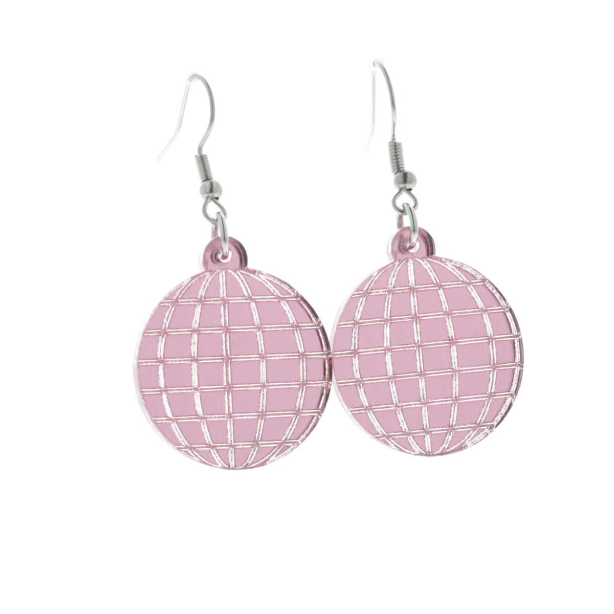 Pink Disco Ball Earrings