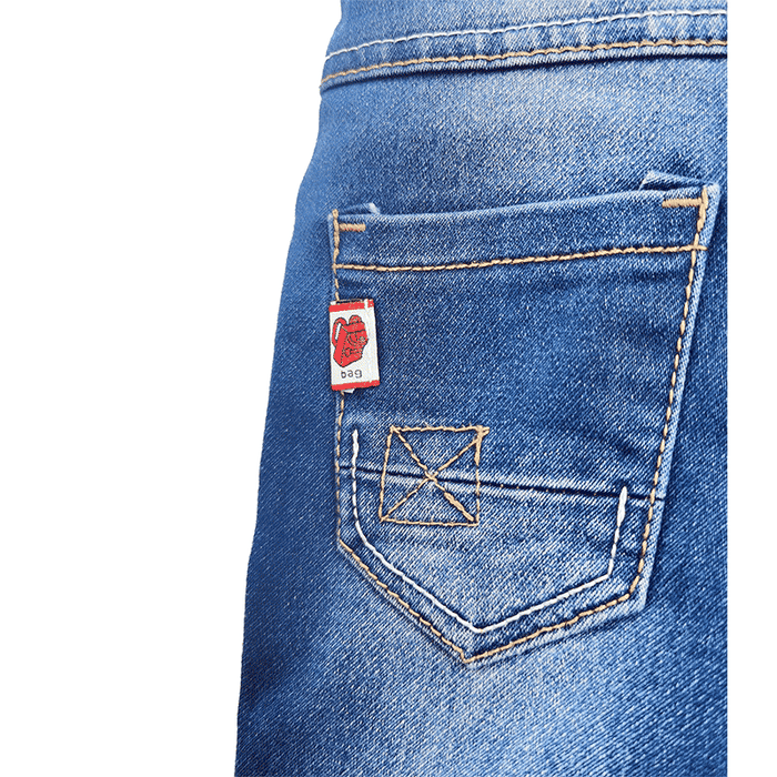Pure Cotton Ripped 2 Pockets Bibs Jeans Overalls