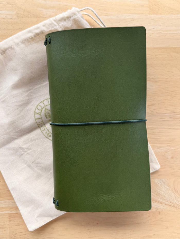 Quixotically Essie A5 Slim Tri-Fold Leather Notebook Cover (TN)