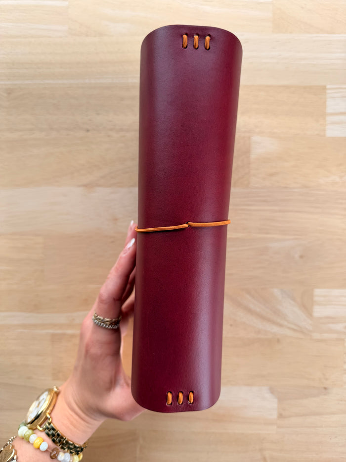 Quixotically Essie A5 Slim Tri-Fold Leather Notebook Cover (TN)