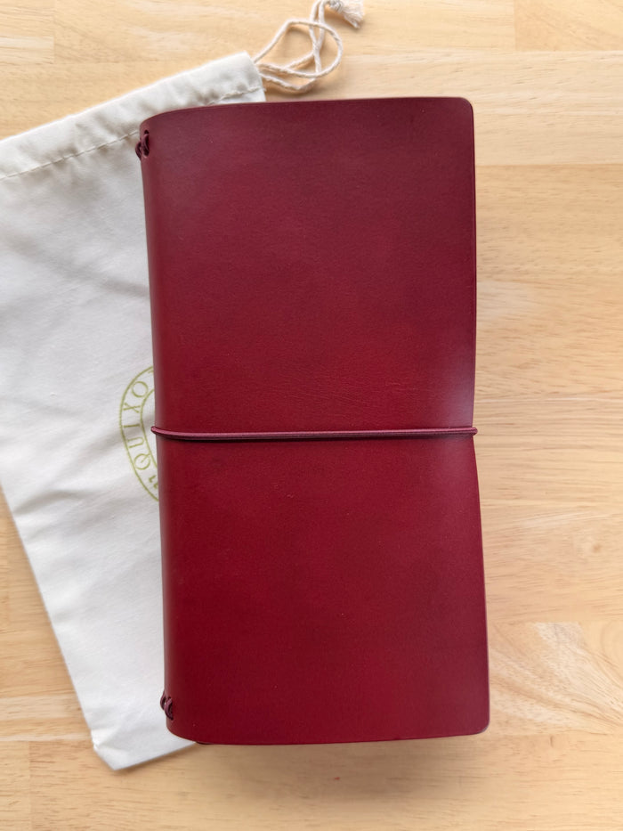 Quixotically Essie A5 Slim Tri-Fold Leather Notebook Cover (TN)
