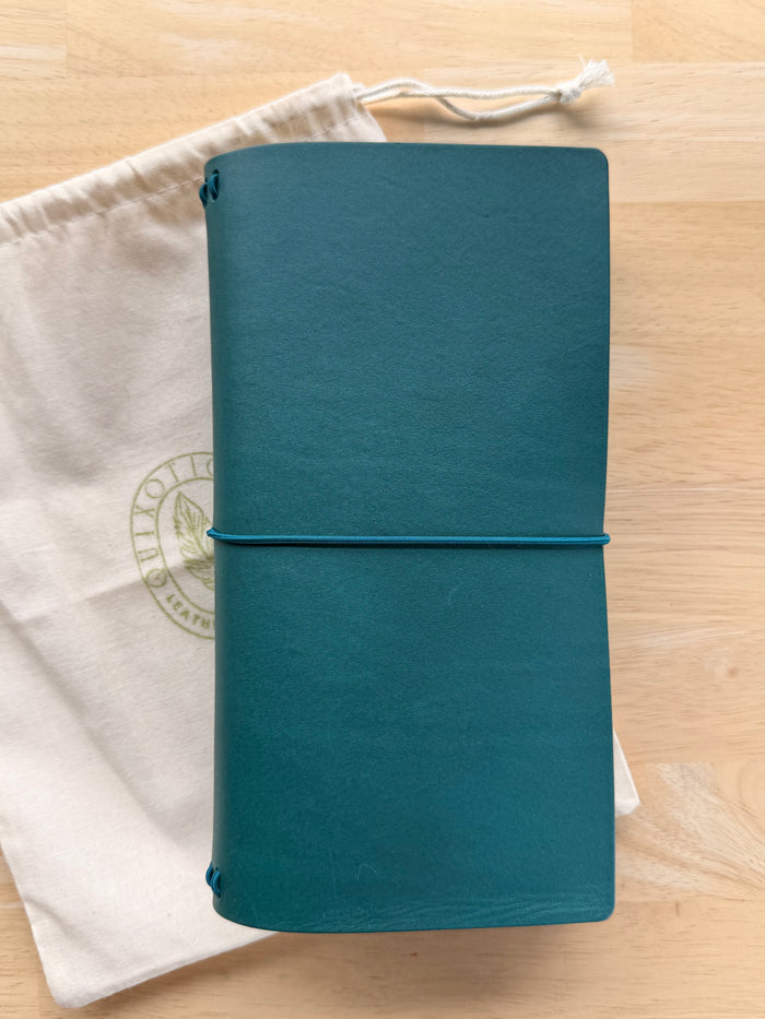 Quixotically Essie A5 Slim Tri-Fold Leather Notebook Cover (TN)