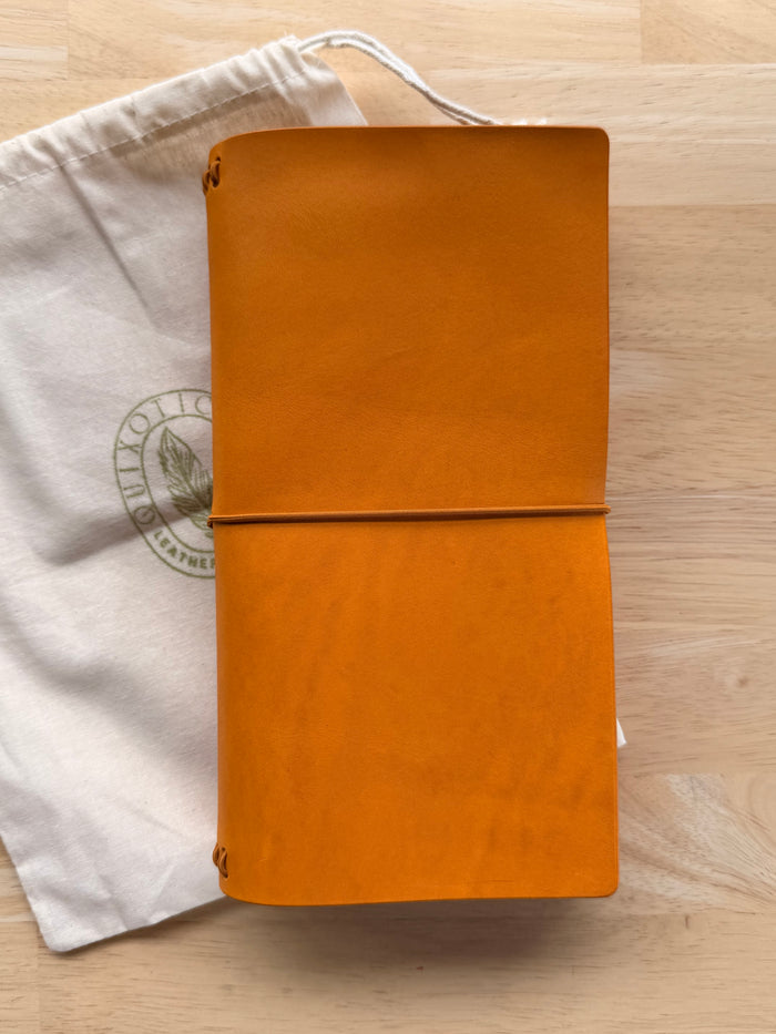 Quixotically Essie A5 Slim Tri-Fold Leather Notebook Cover (TN)